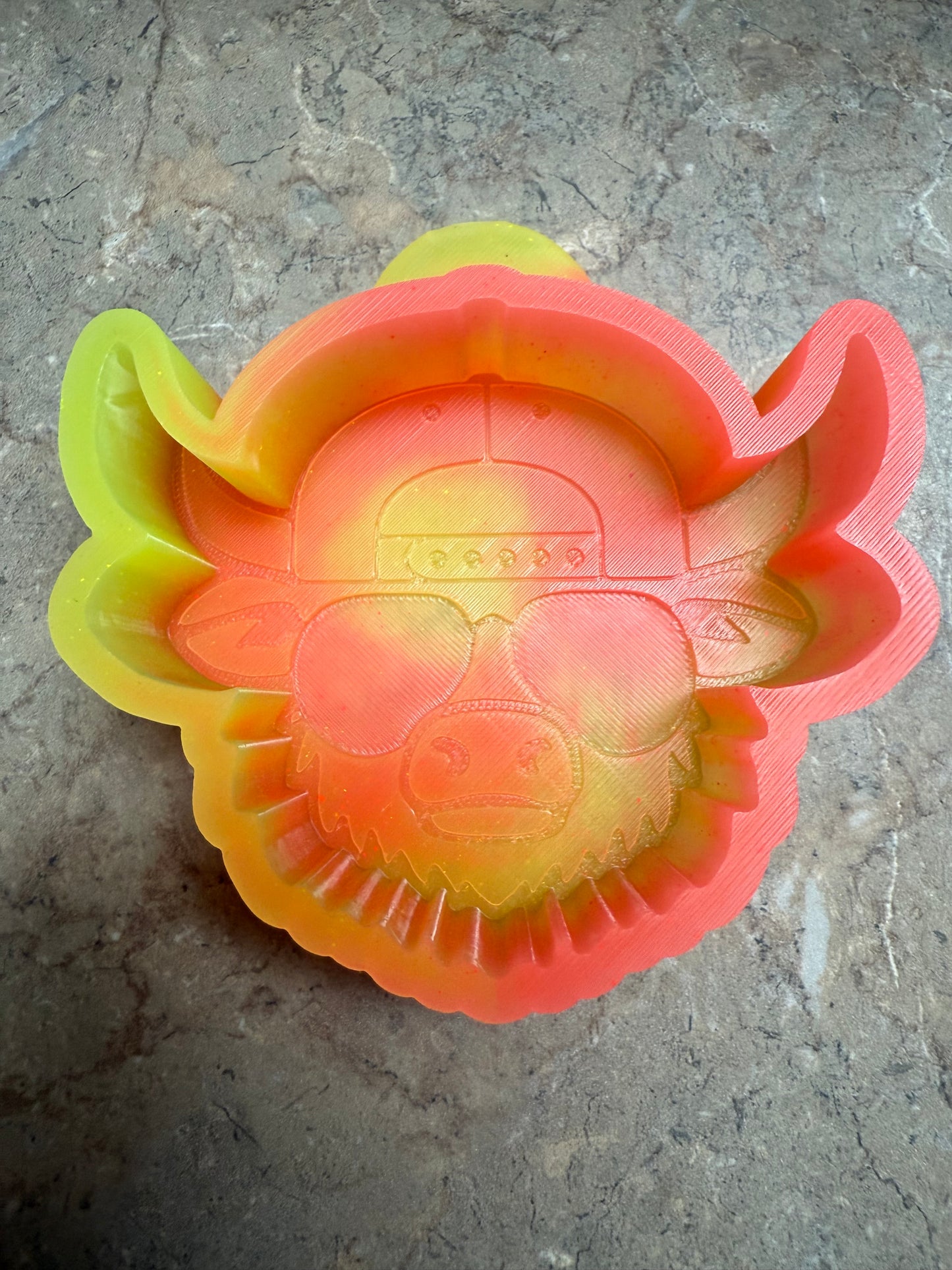 Cow with Hat and Glasses Freshie Mold
