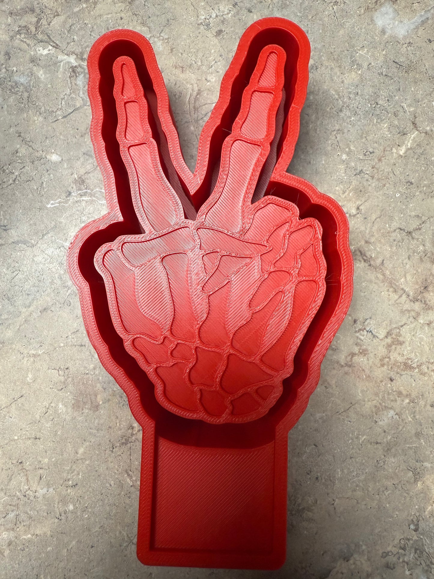 Peace Out Skeleton Hand Freshie Mold