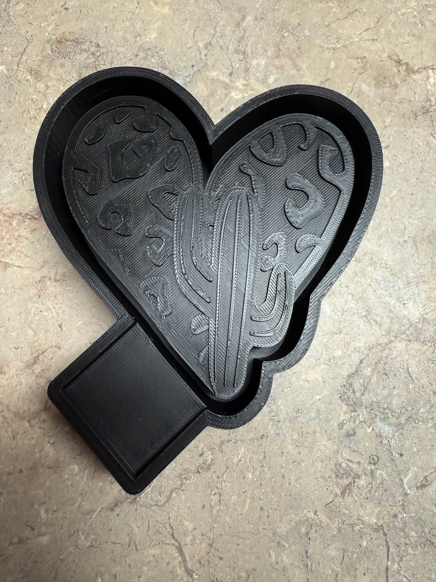 Leopard Print Heart Freshie Mold | Cactus freshie mold