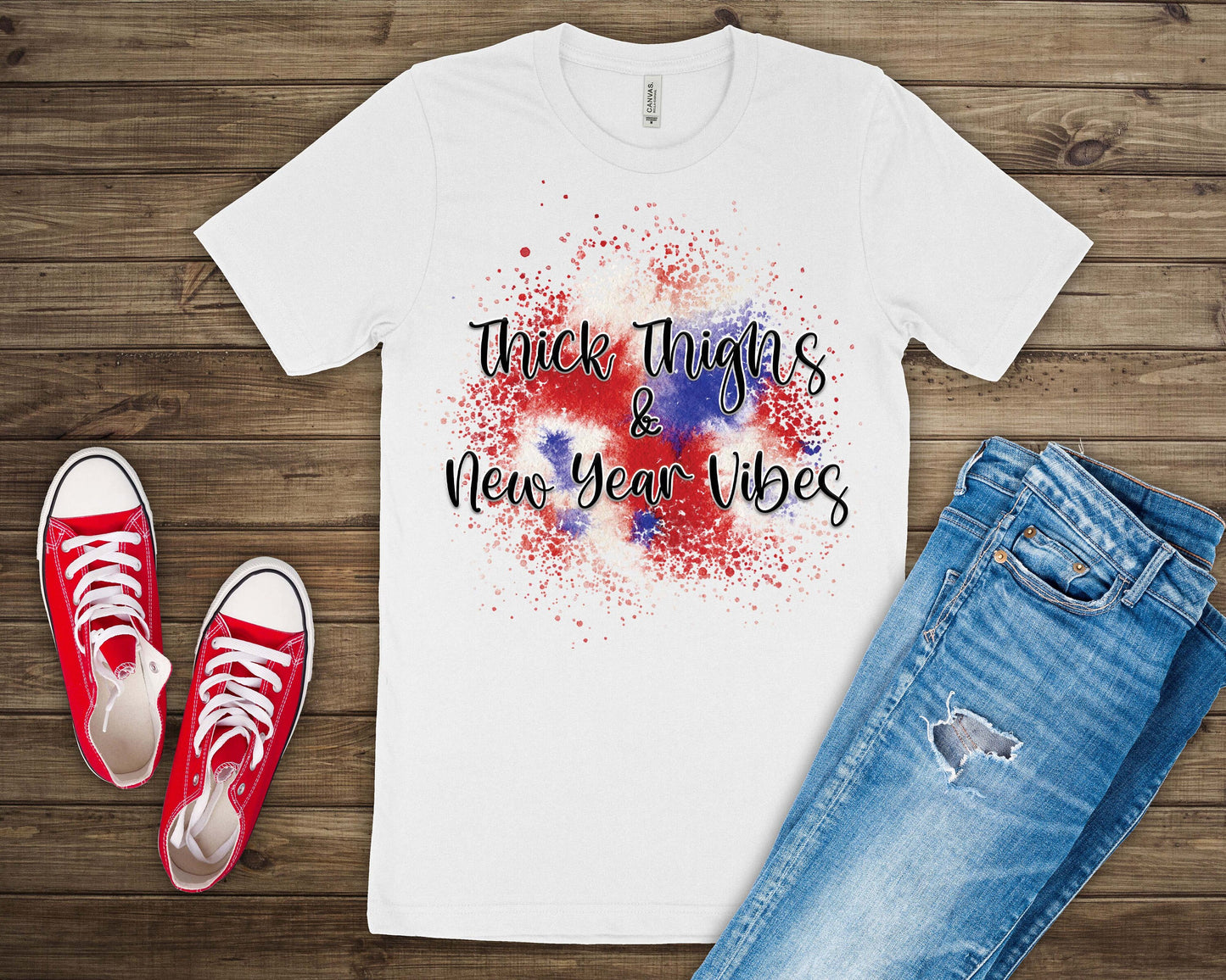 Thick Thighs and New Year Vibes Sublimation Upload | Sublimation upload | PNG and JPEG digital upload ONLY