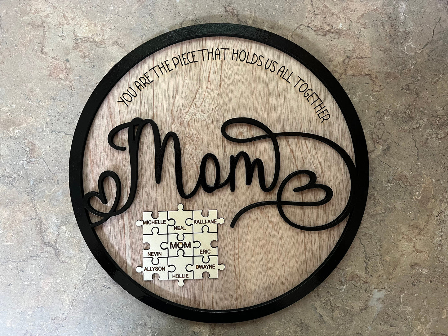 You are the piece that holds us all together | mom wall decor