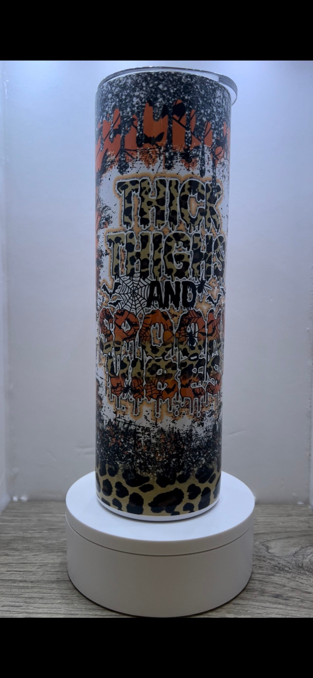 20oz or 30oz Thick Thighs and Spooky Vibes Halloween Sublimation Tumbler