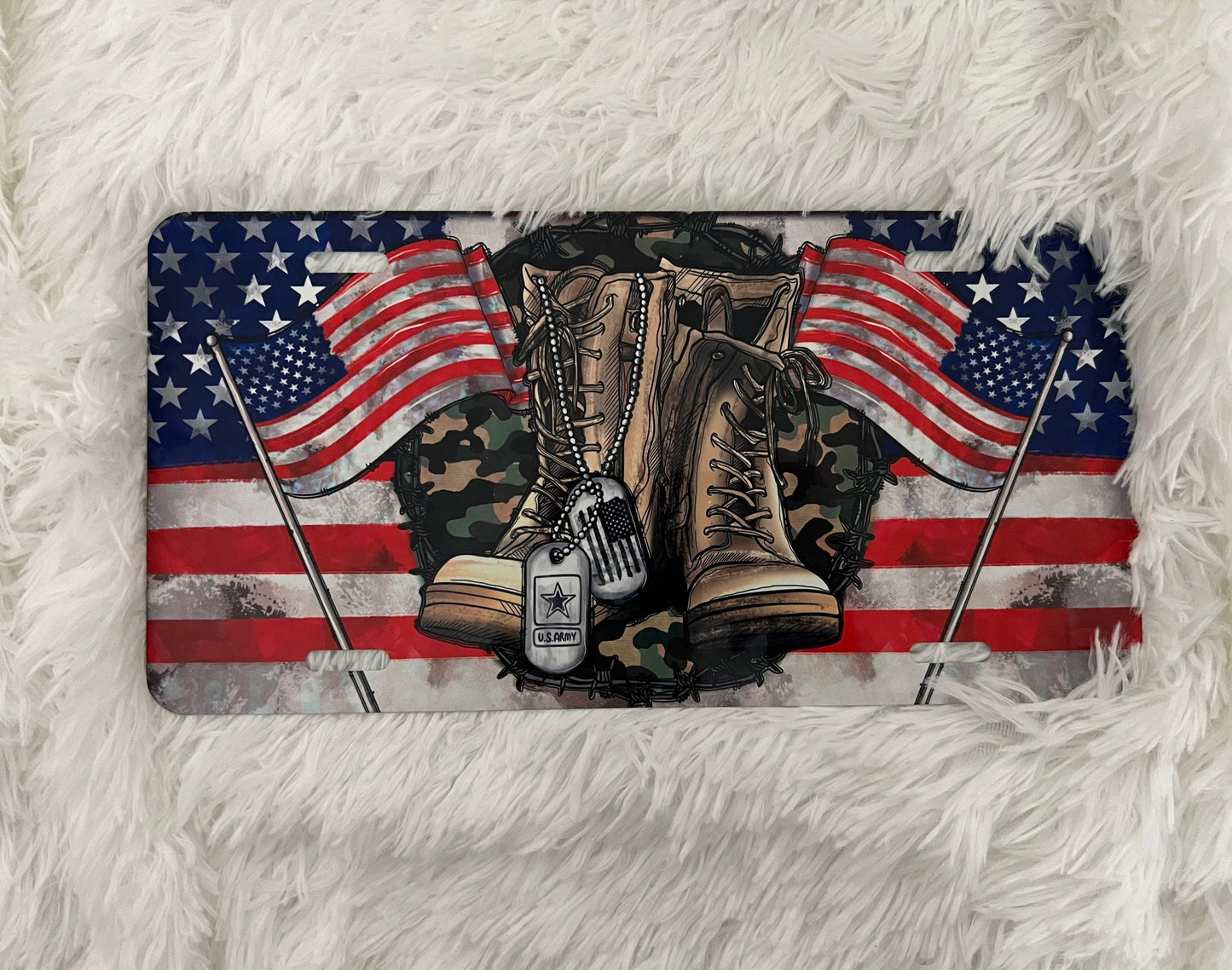 US Army Custom License Plate