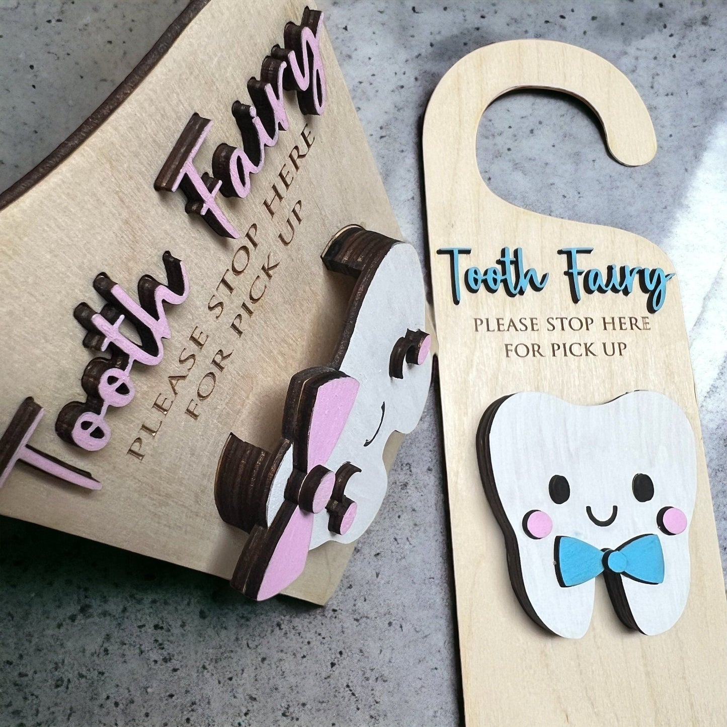 Tooth Fairy Door Hanger and Tooth Box