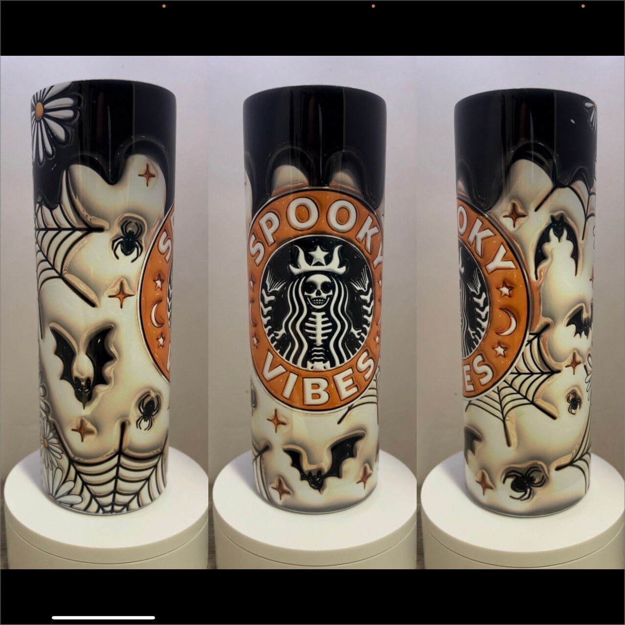 20oz or 30oz Spooky Vibes Starbucks 3D Sublimation Tumbler