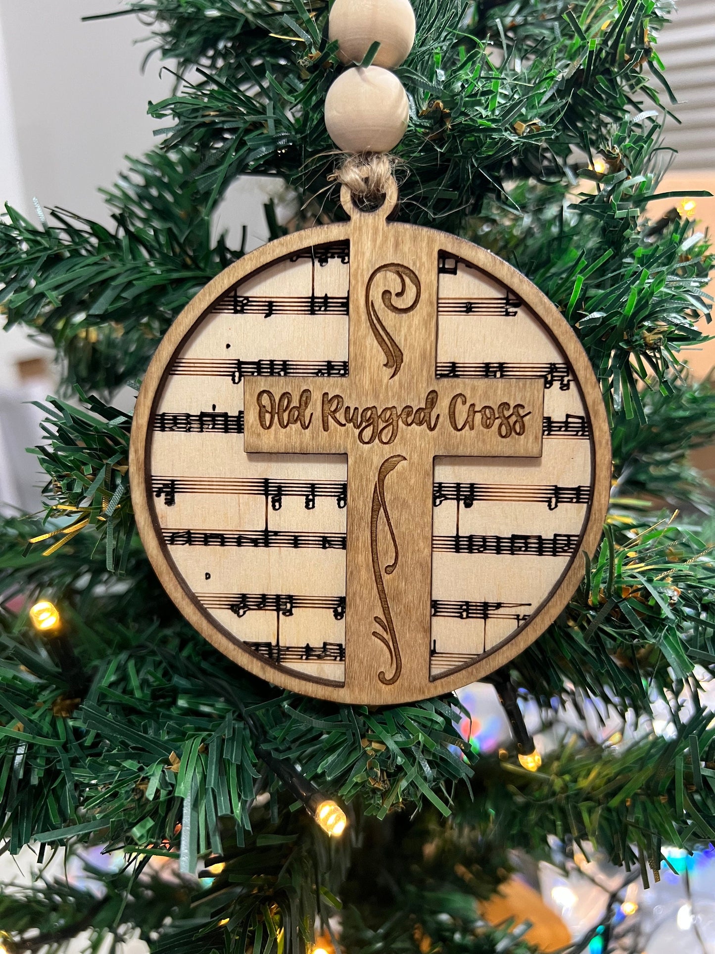 Old Rugged Cross Christmas ornament