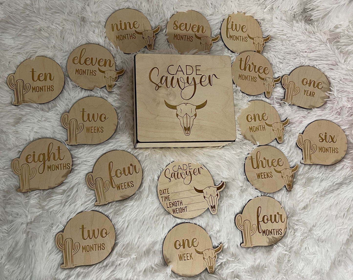 Western baby milestone disks