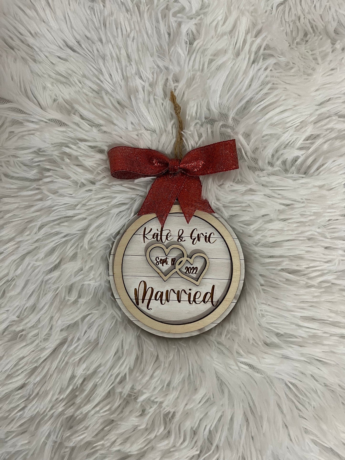 Personalized Marriage Christmas ornament