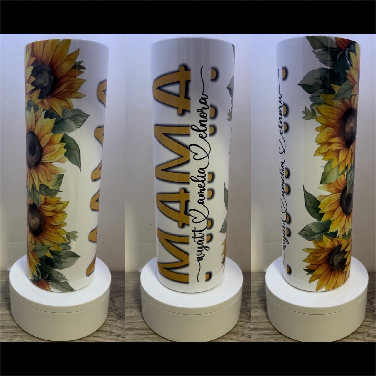 20oz or 30oz Personalized Mama Sunflower Sublimation tumbler