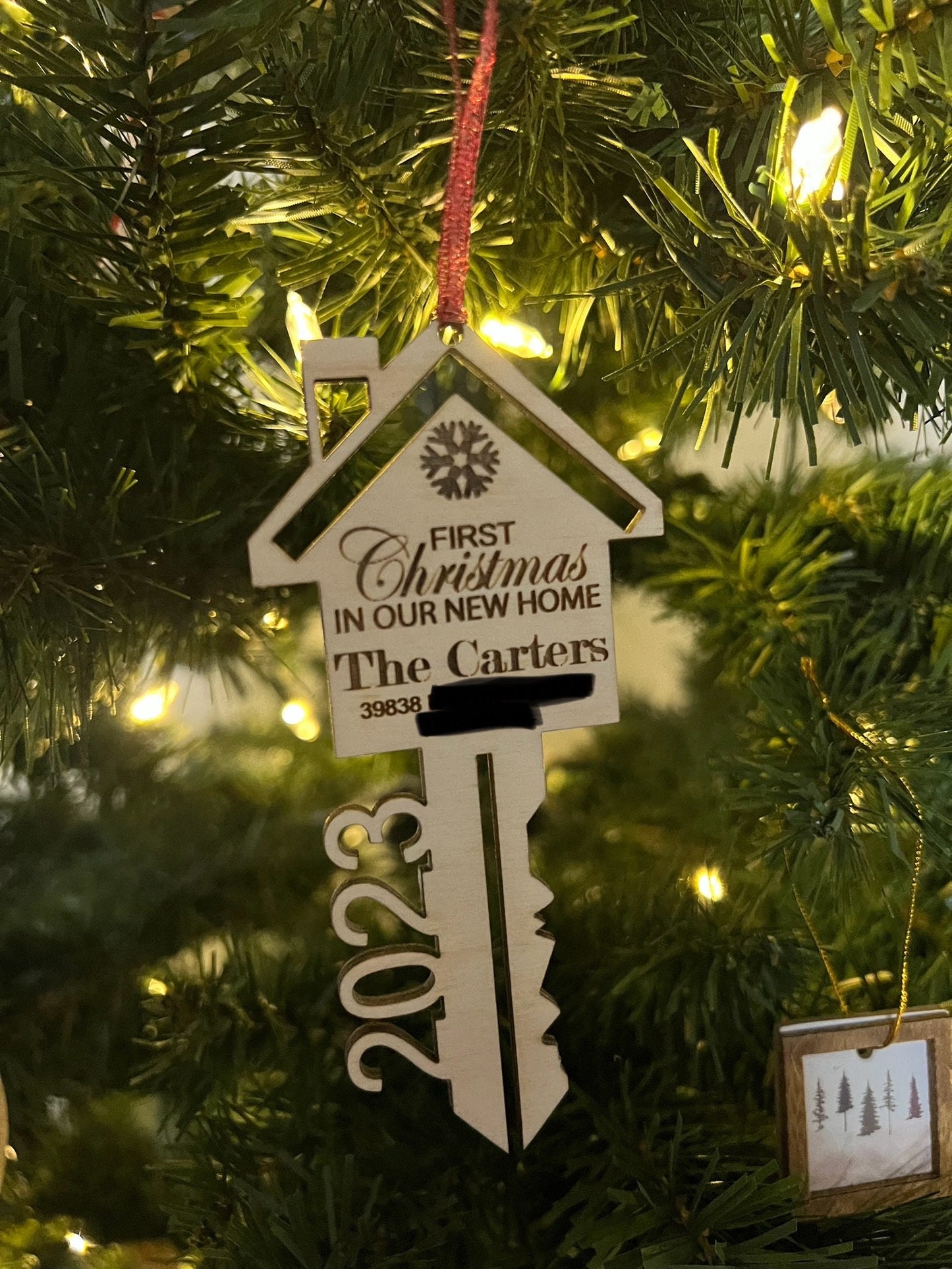 Personalized First Christmas in Our New Home Ornament | Key Christmas Ornament