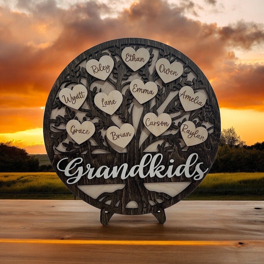 Personalized Grandkids Family Tree