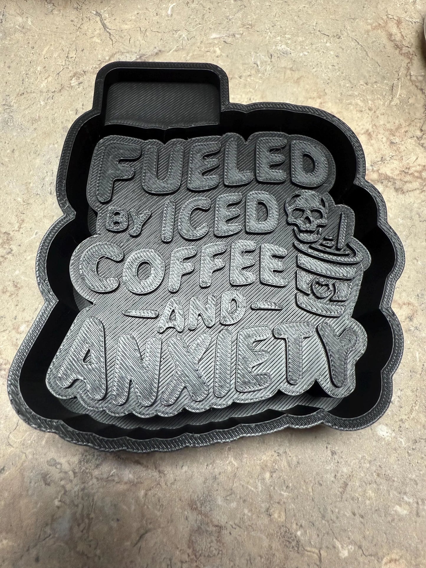 Fueled by Iced Coffee and Anxiety Freshie Mold