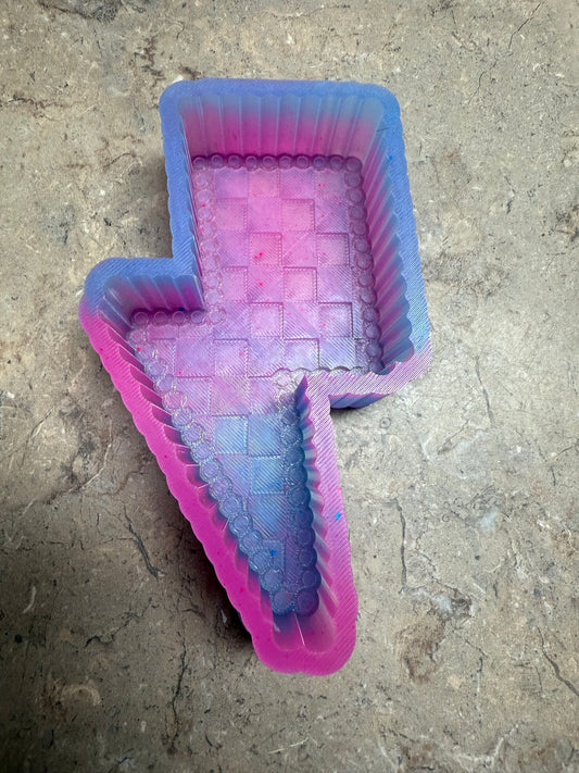 Checkered Lightening Bolt Freshie Mold