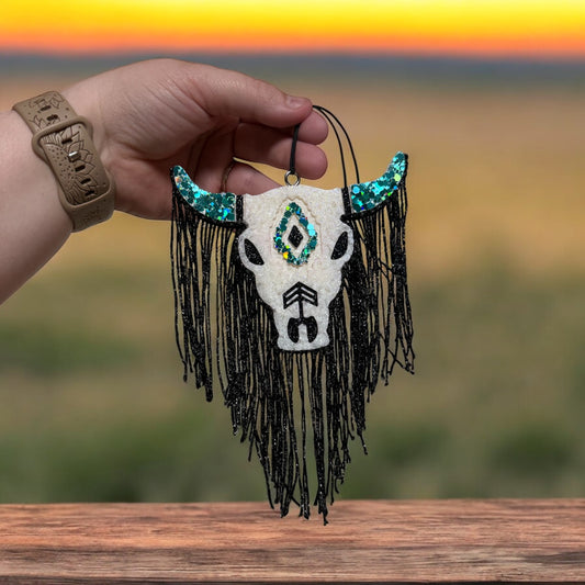 Bull Head Cow Skull Car Freshie