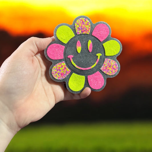 Flower Smiley Face Car Freshie