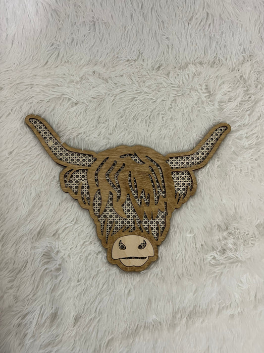 Highland Cow Wall Decor | Boho Farmhouse Decor