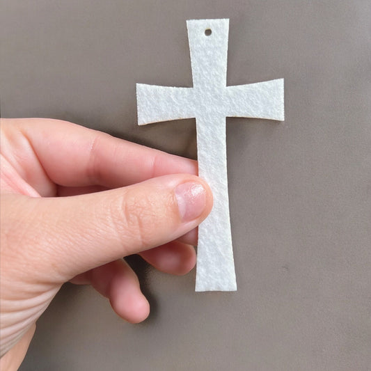 Cross Shaped Felt Air Freshener Blank | Sublimation Blank